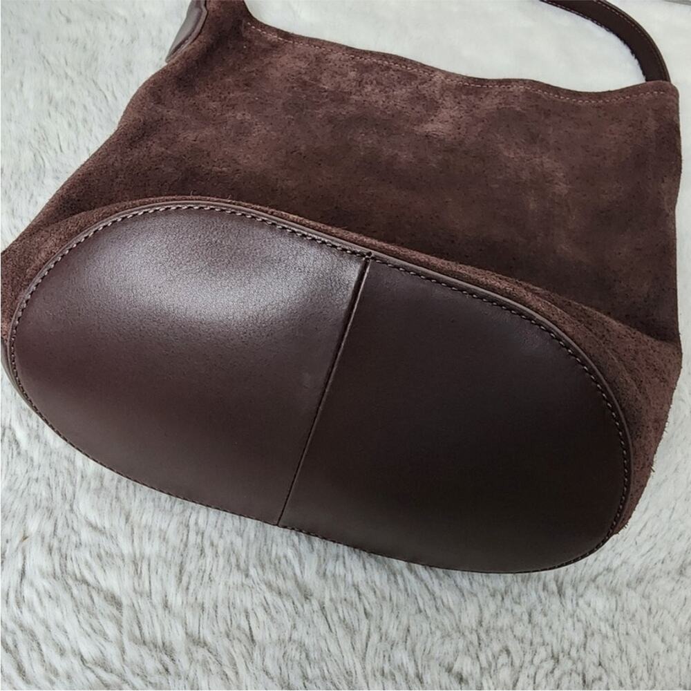 EUC J. Crew Berkeley Bucket Bag Leather and Suede in Ganache - Picture 9 of 9